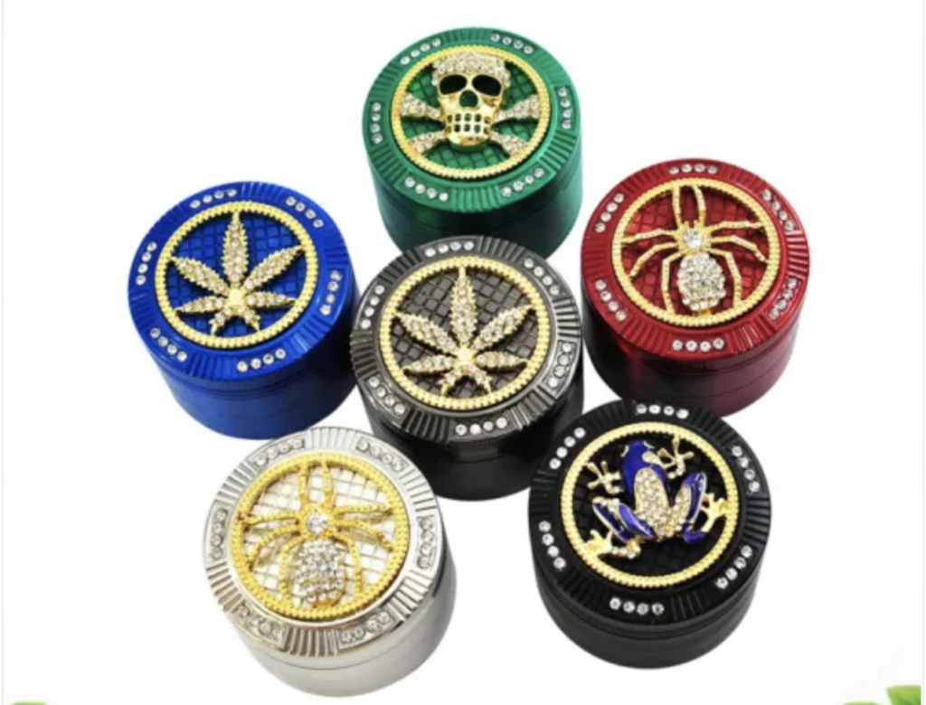 Wholesale Grinding Machine 4 Layers 2 Inch Zinc Alloy Herb Grinder for E Cigarette Vaporizer