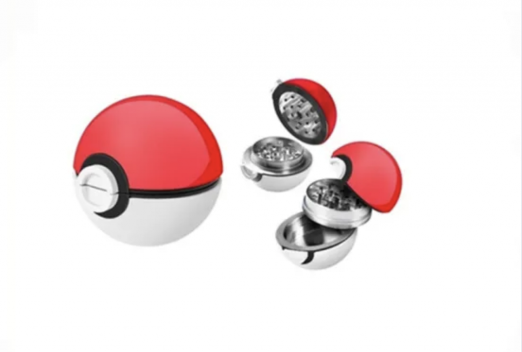 Smoking Accessories 53mm 3 Parts Metal Zinc Alloy Pokeball Spice Grinder