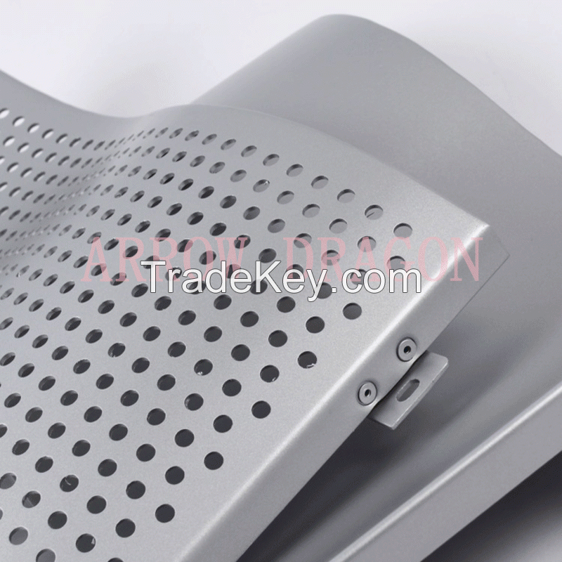 Foshan manufacturer aluminum single/double curved panels for facade mashrabiya