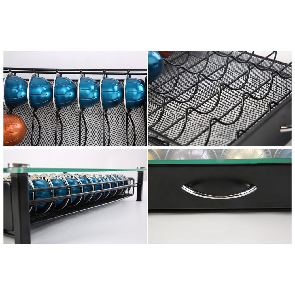 40pcs Tempered glass Vertuoline coffee capsule drawer