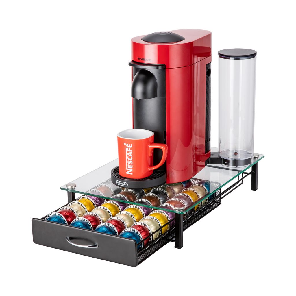 40pcs Tempered glass Vertuoline coffee capsule drawer