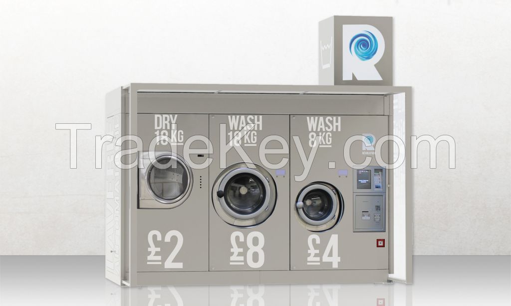 Revolution Launderette - Washing Machine + Dryer - 24/7 Self-Service