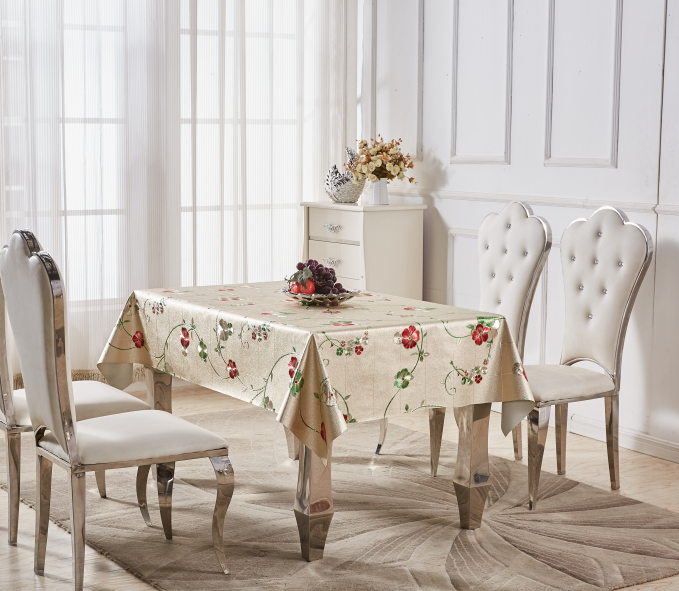 Metal embossed priting Tablecloth 