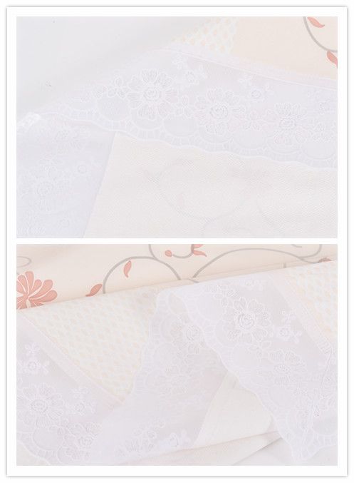 Waterproof Tablecloth with Flannel backing and 3&quot; Lace Borders