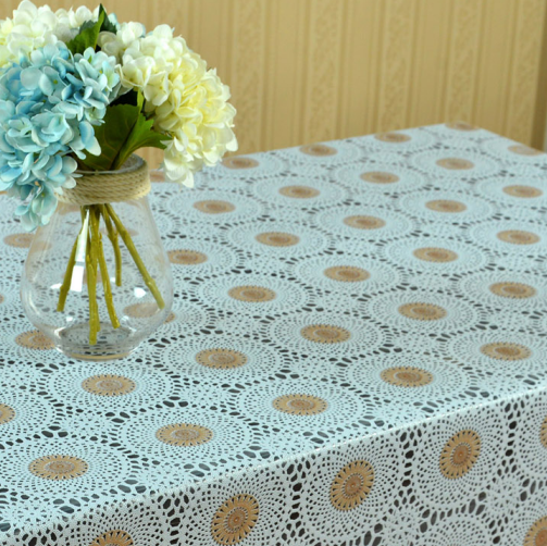 Easy wipe lace tablecloth for home decorations 