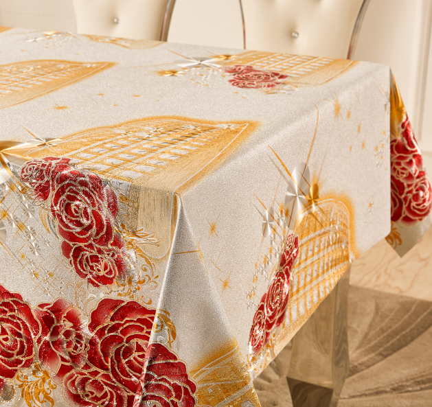 Muslim style embossed priting Tablecloth 