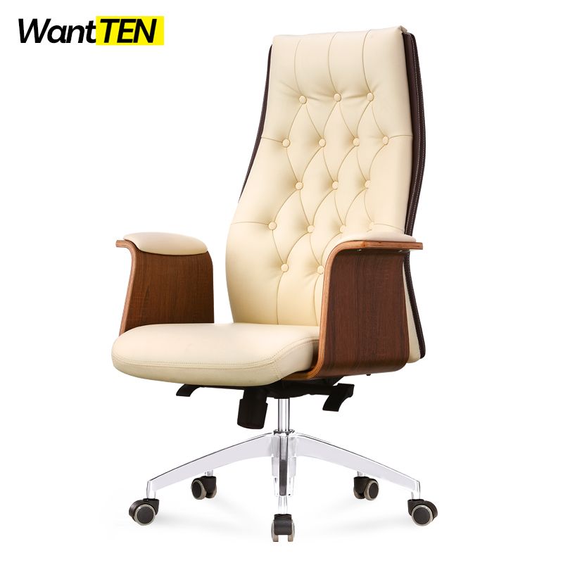 Leather Office Chair Executive High-back PU Manager Chair Office Merges Whole-body Support With An Authoritative Presence WN1491