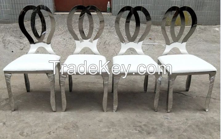 Wholesale gold round back stainless steel wedding chairs