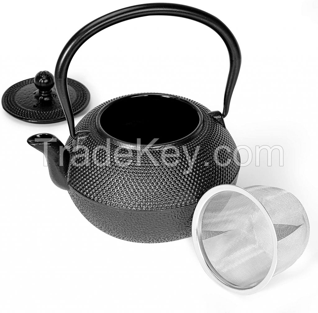 Cast Iron Teapots Stainless Steel Infuser