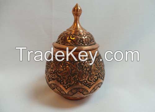 copper sugar pot