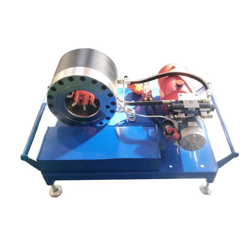 Battery power hose crimping machine