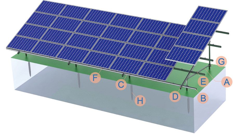 aluminium solar ground mounting GT1