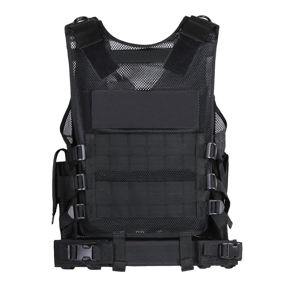 Fashion Black Outdoor Airsoft Military Tactical Hunting Men Vest