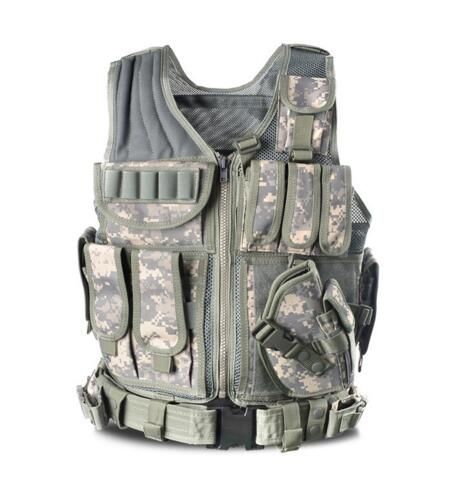 Green Tan Camuflage Airsoft Military Tactical Vest Water Bag Vest