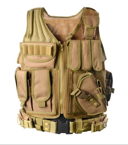 Green Tan Camuflage Airsoft Military Tactical Vest Water Bag Vest