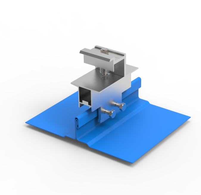 Solar metal roof racking system