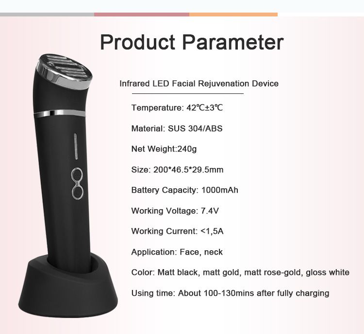 Heating Infrared Led Facial Rejuvenation Device