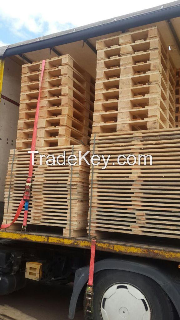 PALLET ELEMENTS FROM PINE OF NATURAL DAMPNESS