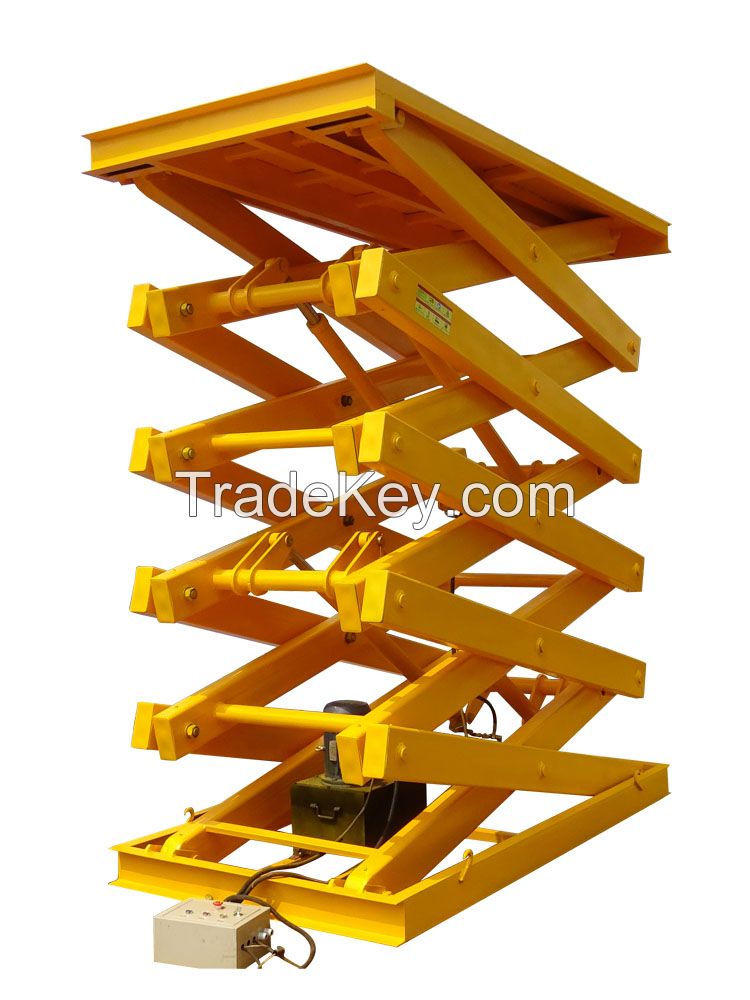 stationary scissor lift for cargo