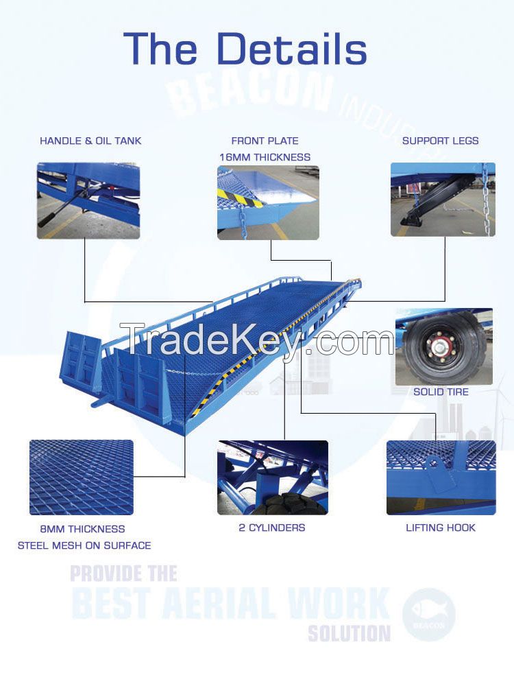 10 ton mobile container loading ramp dock ramp