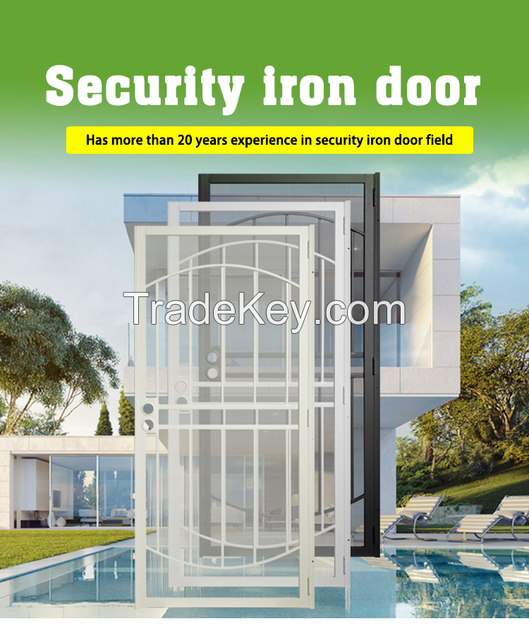 Europe Style Design Wrought Iron Door Security Steel Door Home Decor