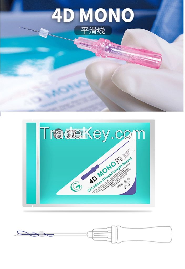 Sterile PDO Lifting Threads Polydioxanone Suture with Needle