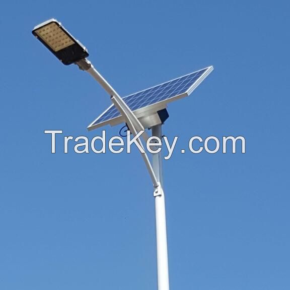 High quality light+time control lithium battery split 30W 40W 60W 80W 100W 120W power led solar street light