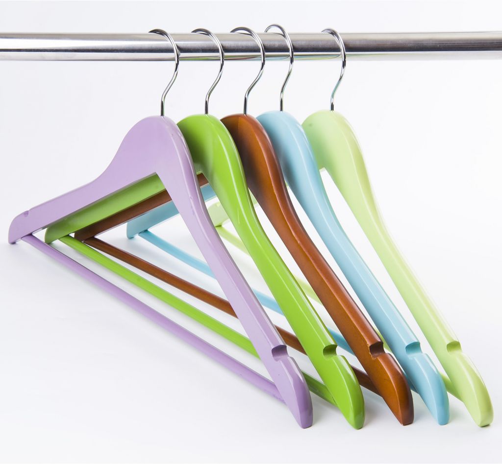 hot sales wooden clothes hangers with bar for trousers