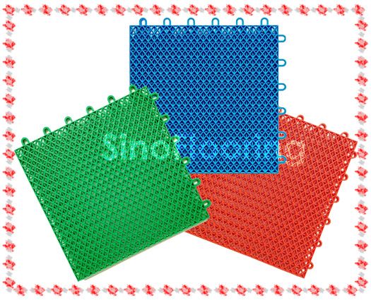 suspension assembly interlocking floor tile  ( plastic assembly flooring for sports  )