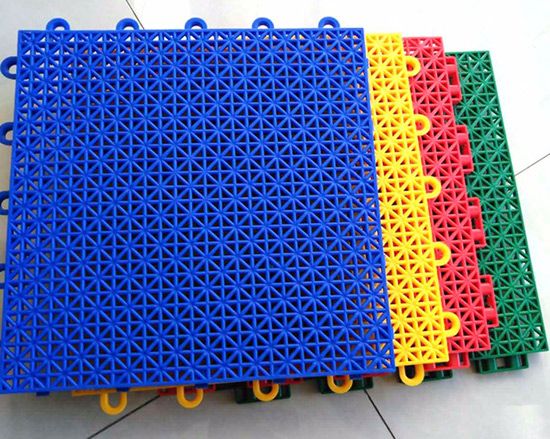 Plastic suspension assembled flooring / Suspension assembly sports floor /