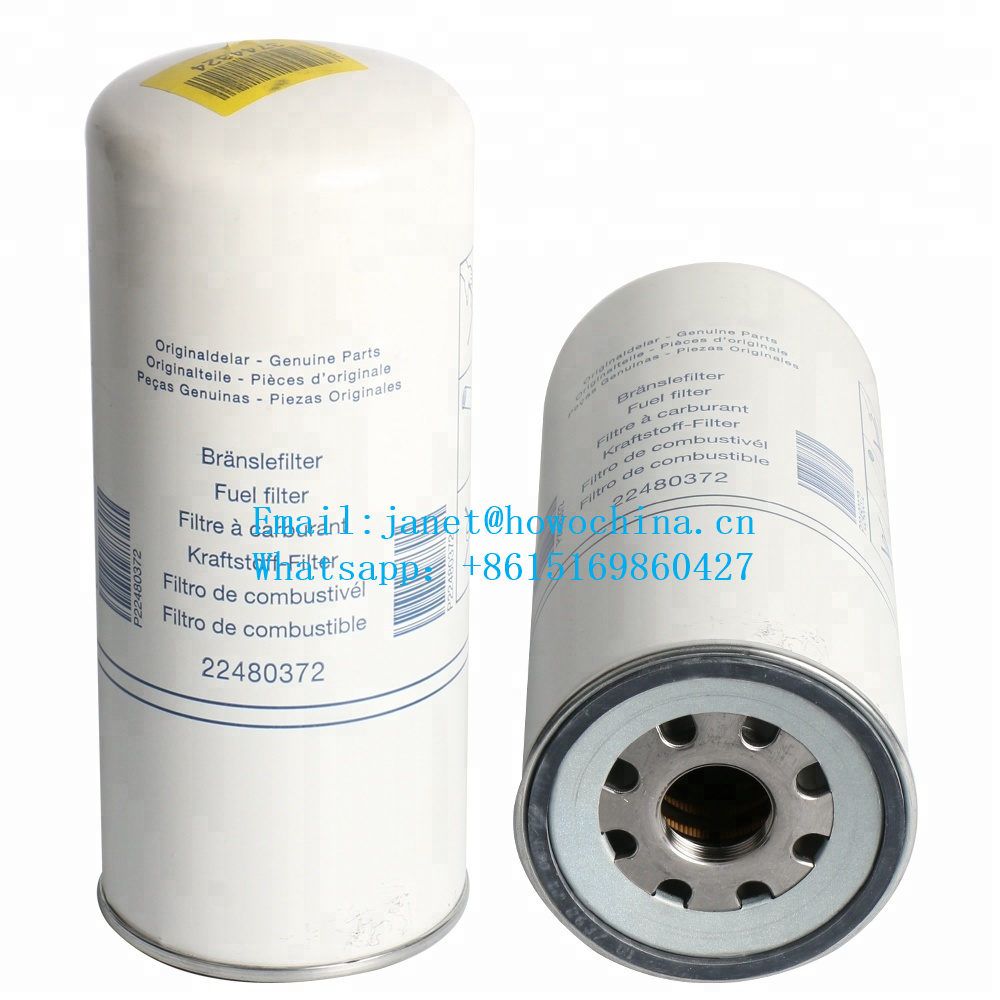 Original fuel filter element 22480372 for truck D12D fuel filter