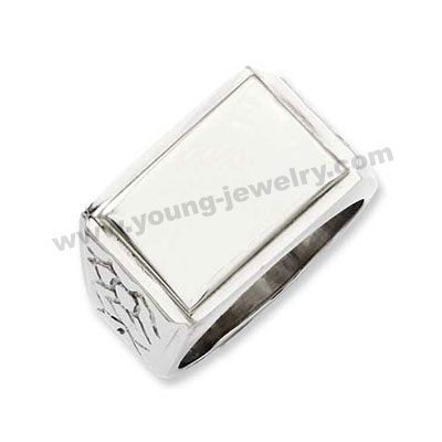 Stainless Steel Photo Engraved Ring Wholesale Jewelry