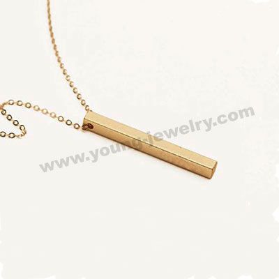 stainless steel custom name bar necklace wholesale jewelry