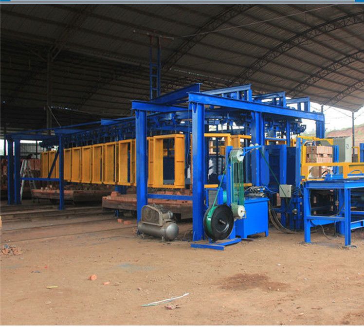 Equipment for unloading bricks from the line and palletizing