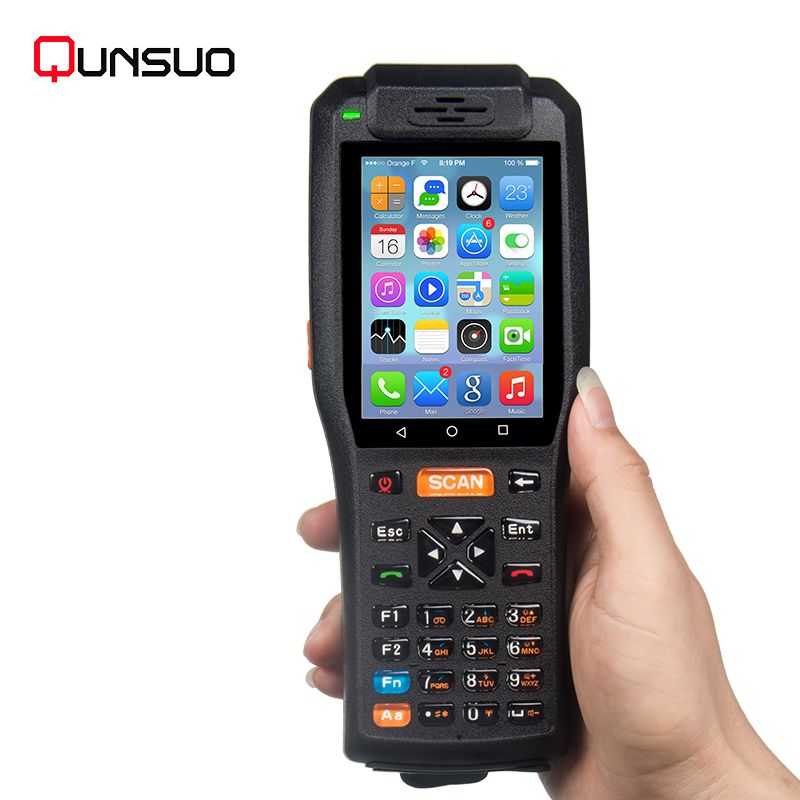 Hand held NFC POS terminal android with 3G thermal printer and barcode scanner