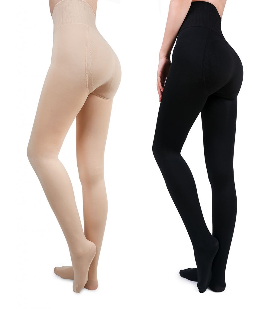 Women's Opaque Warm Fleece Lined Tights - Thick Winter Thermal Tights Butt Lifting High Waisted Pantyhose