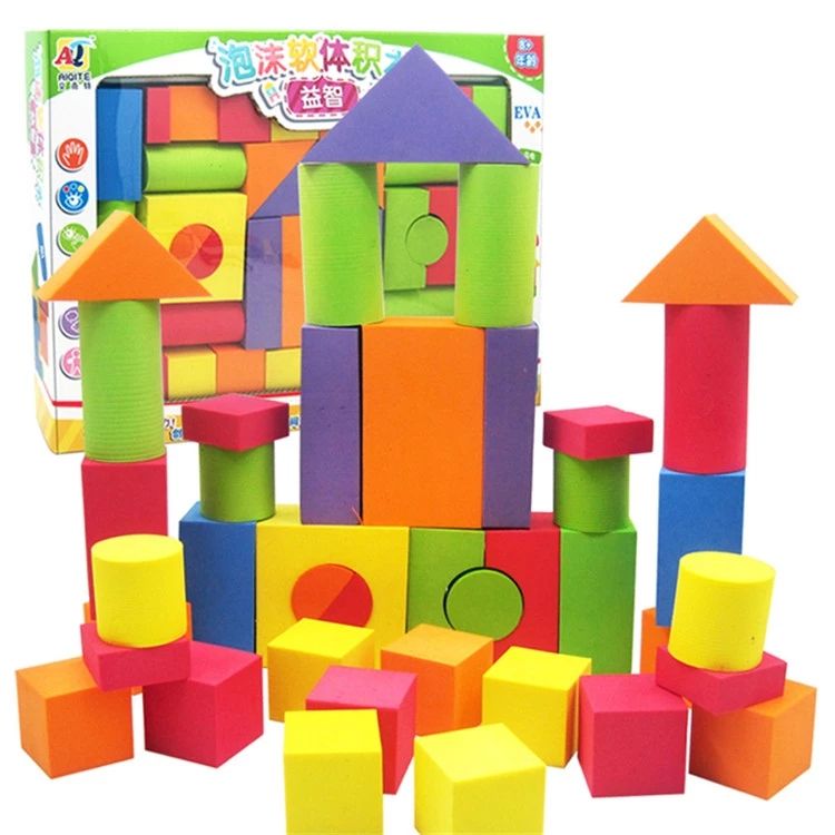 Creative Educational Gift Playset EVA Foam Building Blocks Toys for Girls Boys Toddlers 52pc/set