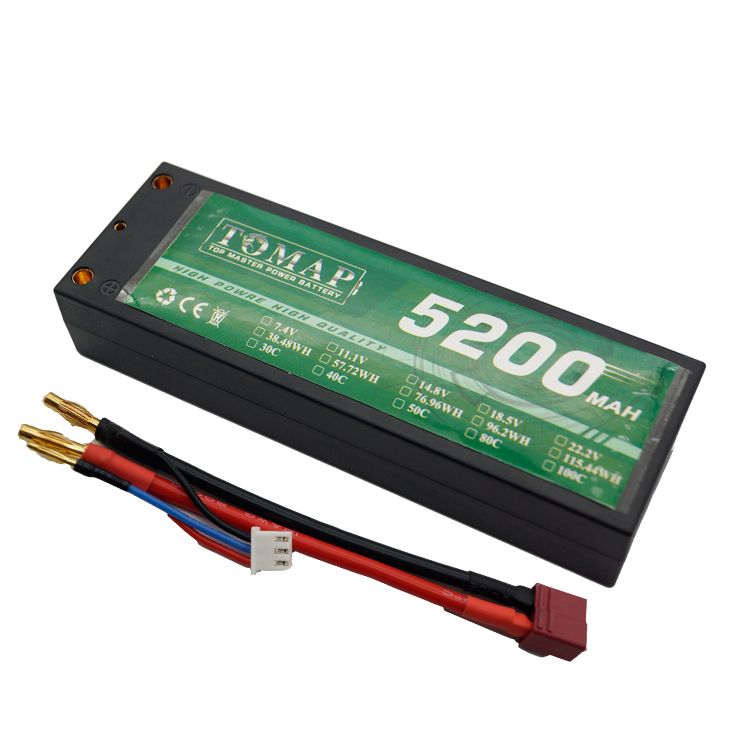 lipo rc batteries hard case 2s lipo 5200mah 30c 7.4v rechargeable battery for rc car 