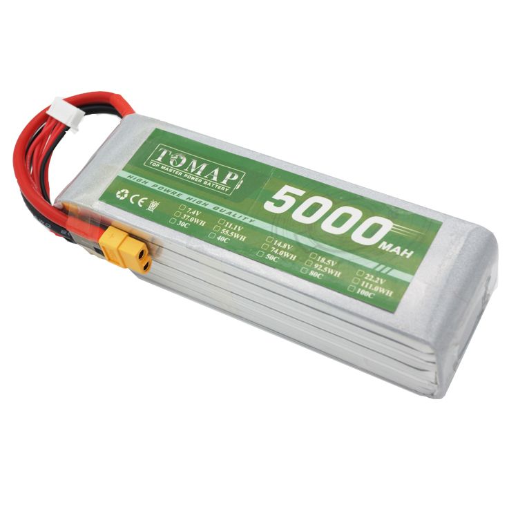 22.2v rechargeable lipo rc battery 6s 5000mah 80c