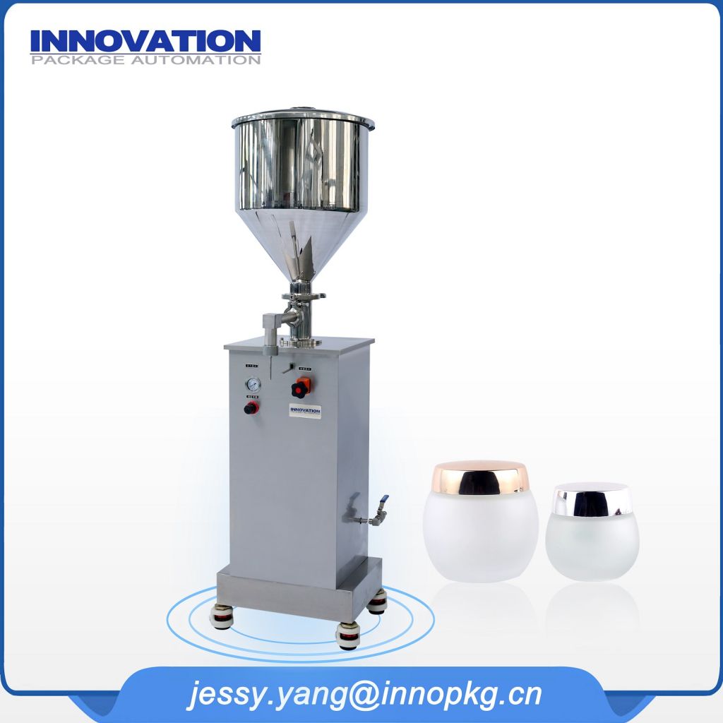 Semi auto cosmetic cream filling machine