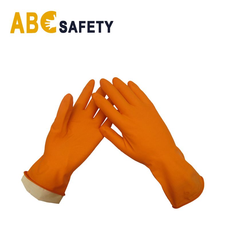 Cleaning Protective Chemical Resistant Rubber Latex Gloves, Reusable Natural Gloves