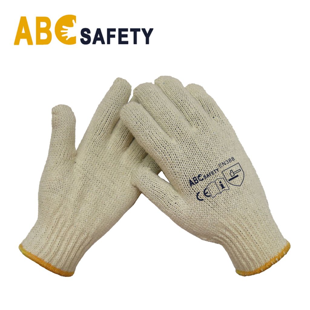 ABC SAFETY 7 Gauge Natural Cotton Or Polyester Gloves