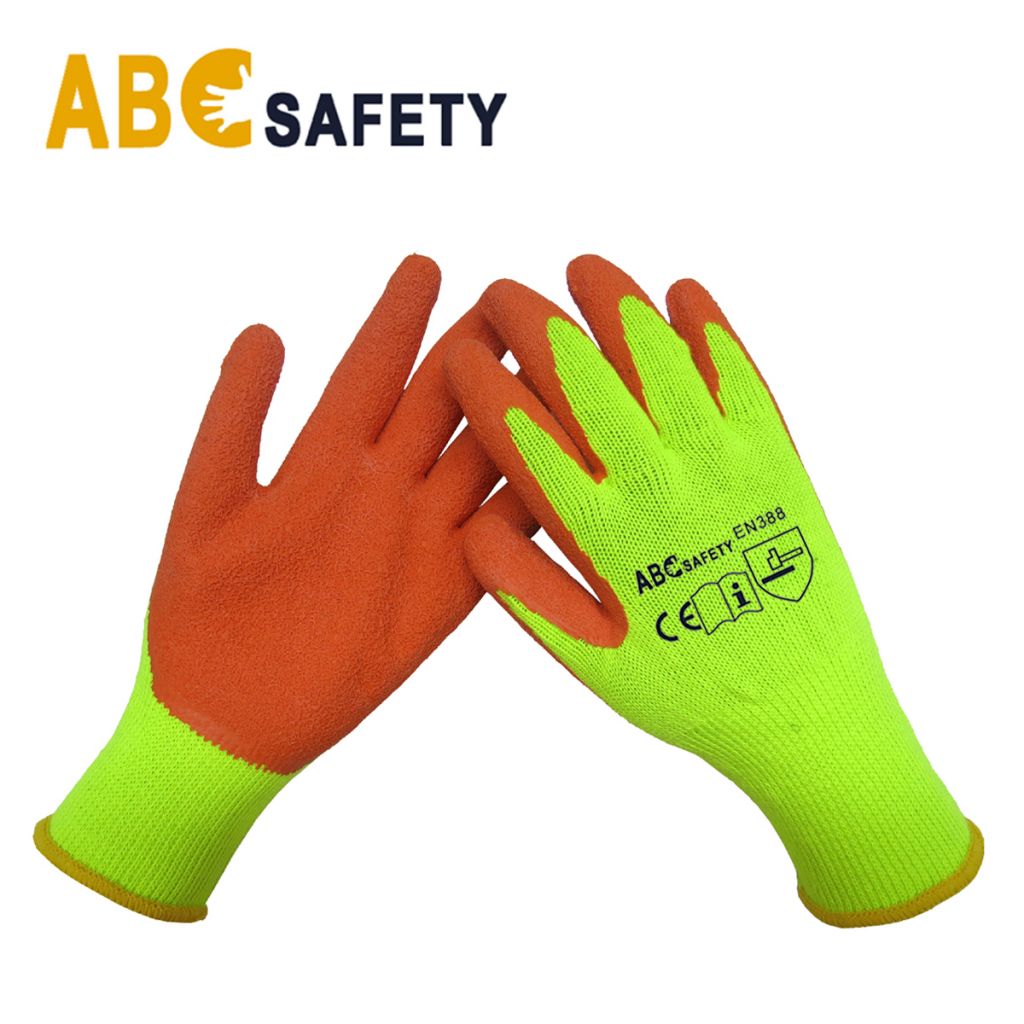 DDSAFETY Hot Sale fluoresce for shell orange for coating 4121 safety gloves