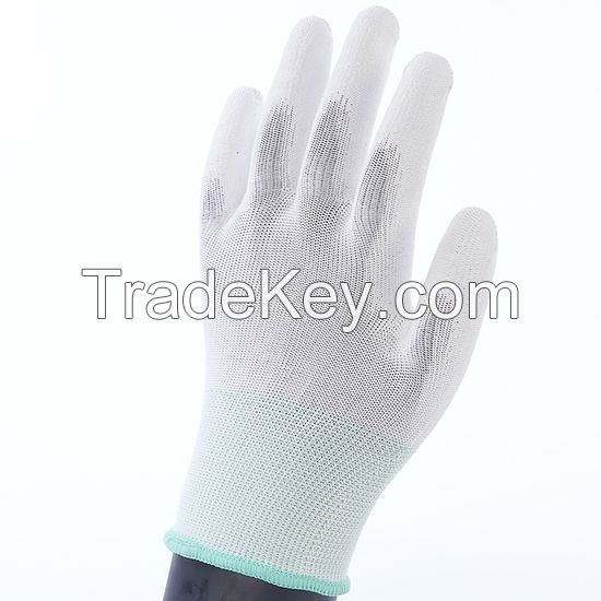 DDsafety 77+countries White PU Coated offer lightweight Glove The 13 gauge polyester liner Glove The palm has been dipped in polyurethane Glove Â Seamless design