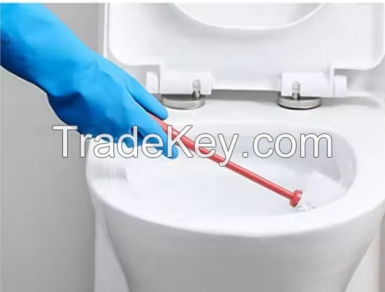 DDSAFETY BSCI China factory Light Blue Color Spray Flock lined reusable Â Latex Household general-purpose cleaning Glove