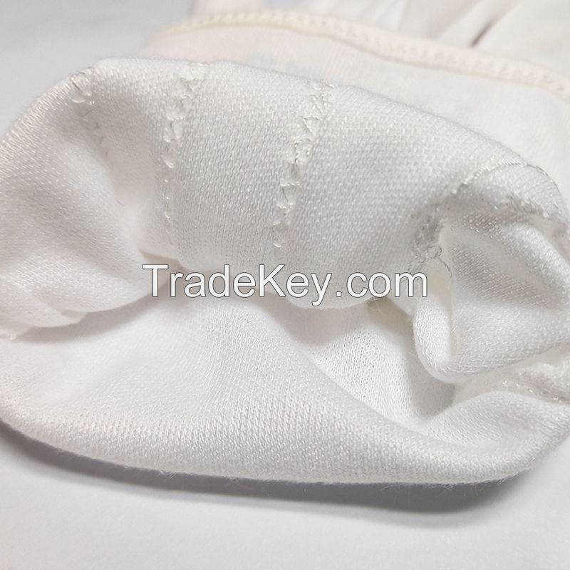 White Cotton Interlock Button Marching Band and Color Guard School Parade Gloves