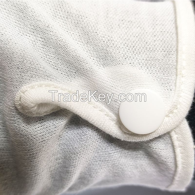 White Cotton Interlock Button Marching Band and Color Guard School Parade Gloves