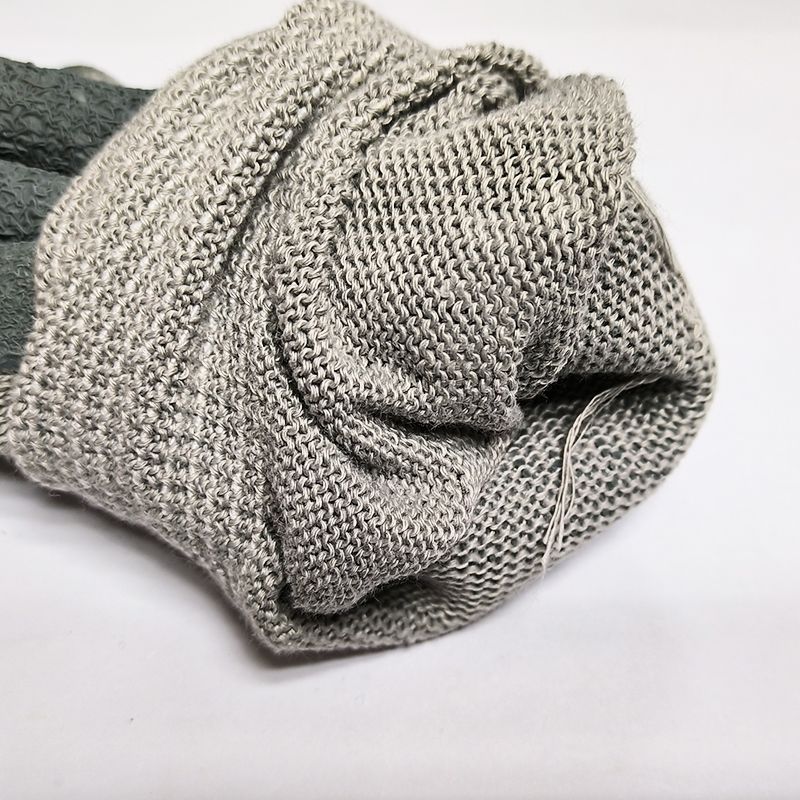 Cor-Grip Gray Crinkle Latex Palm Coated Knit Ultra Stretch Thick Grip Gloves