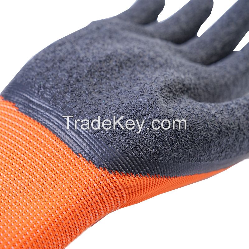 Factory Supply Attractive Price Polyester with Latex Safety Work Glove