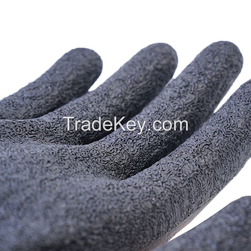 Factory Supply Attractive Price Polyester with Latex Safety Work Glove